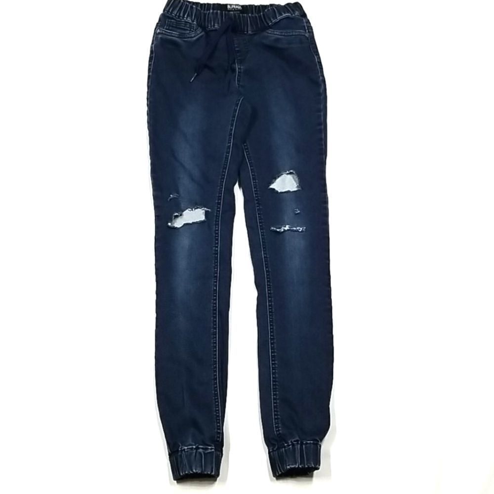 Buffalo David Bitton Jeans Youth Girls Size XL 14/16 Distressed Blue Denim